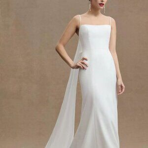 Jenny Yoo Cami Stretch Crepe Wedding Gown Size 2 NEW